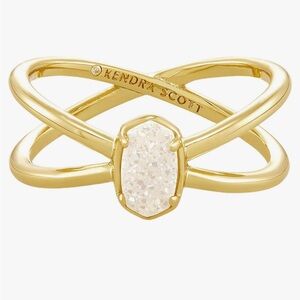 Kendra Scott Emilie Drusy Ring in Gold Size 7